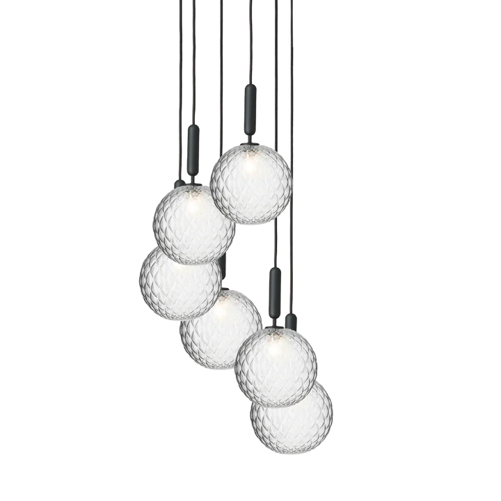 Miira 6 large taklampe - 6 lys klynge