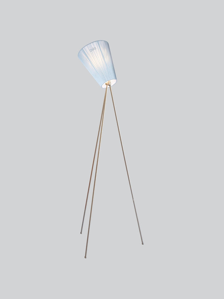 Oslo Wood gulvlampe stål med skjerm
