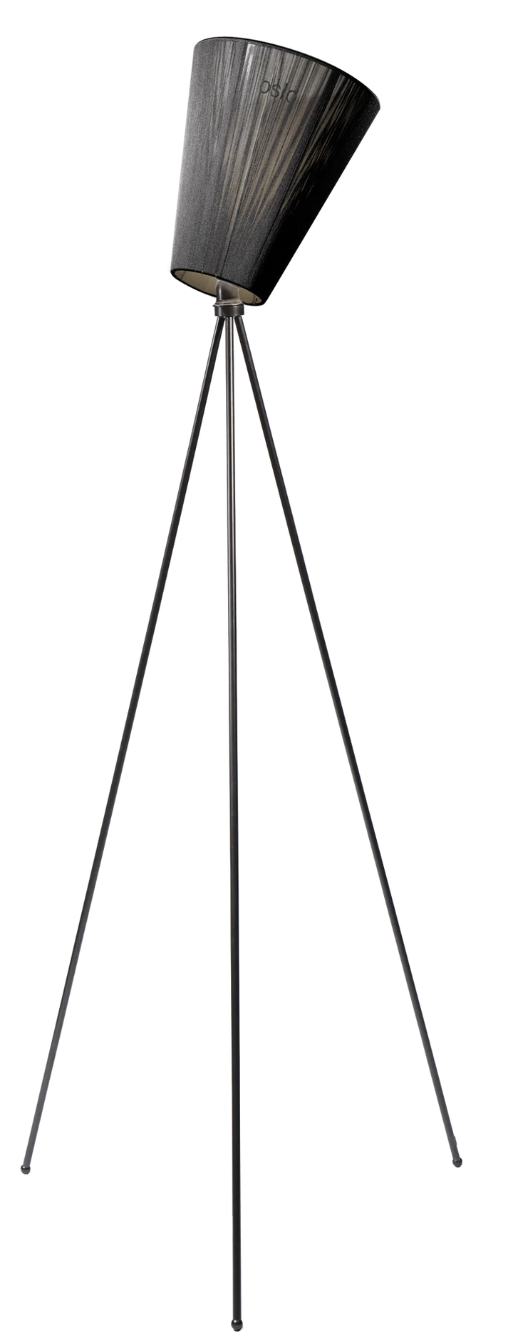Oslo Wood gulvlampe svart med skjerm