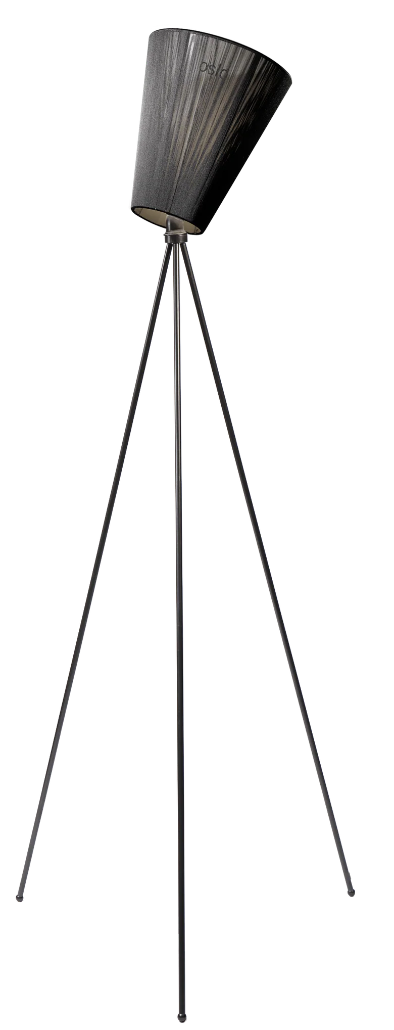 Oslo Wood gulvlampe svart med skjerm