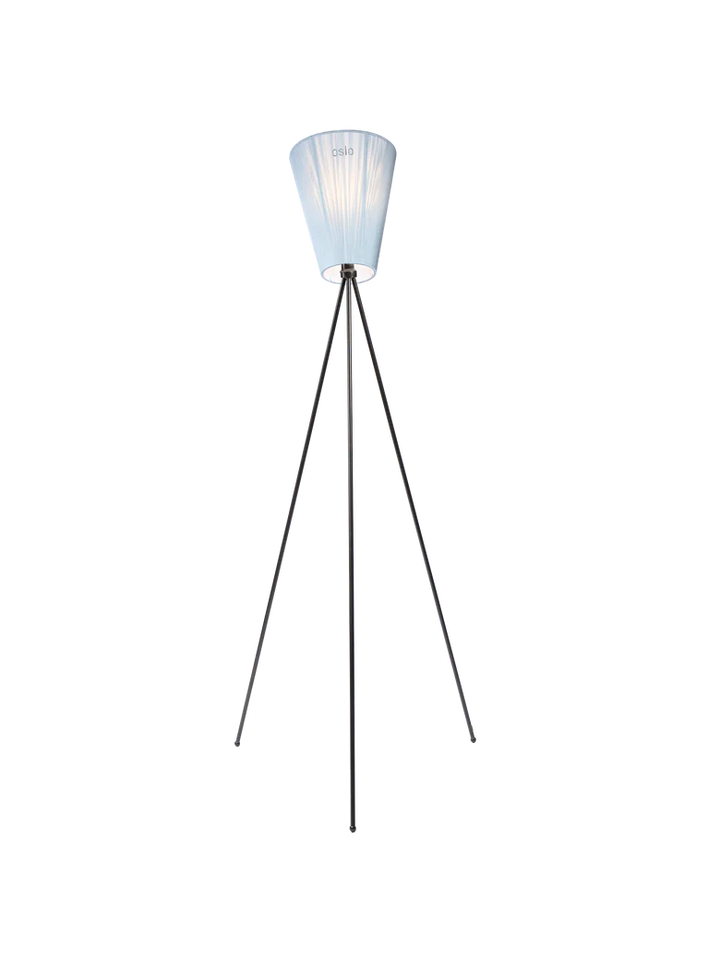 Oslo Wood gulvlampe svart med skjerm