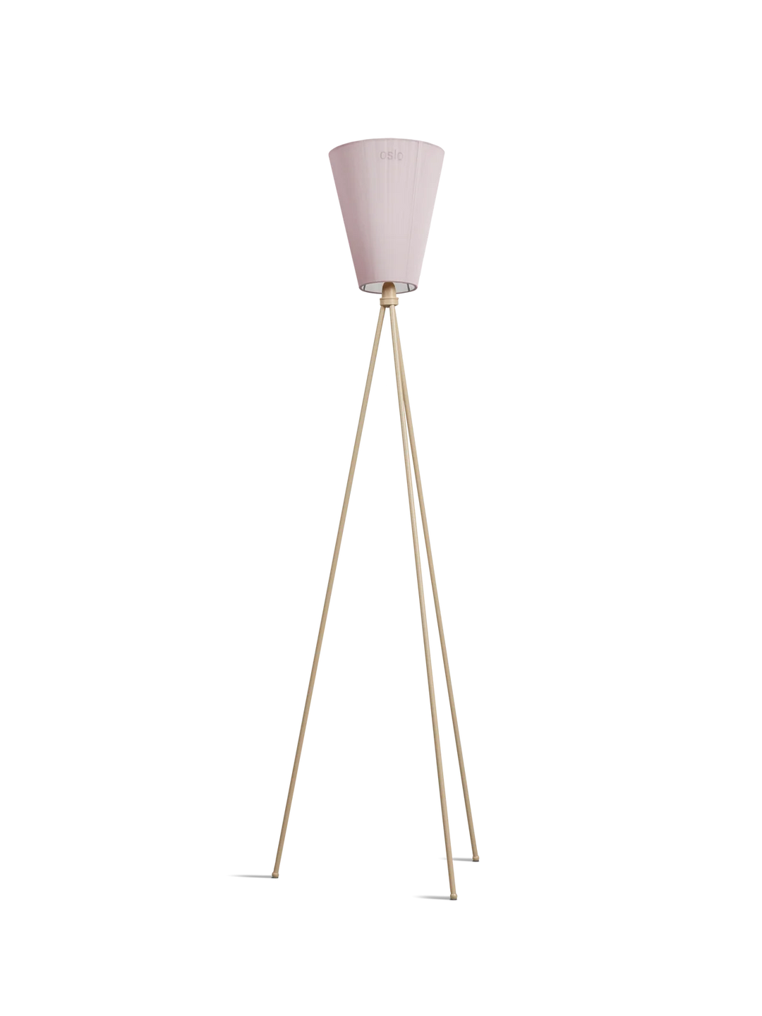 Oslo Wood gulvlampe Jubileums utgave - Muted Pink skjerm