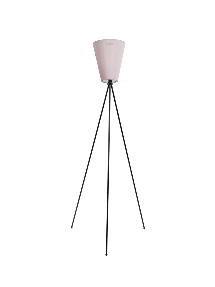 Oslo Wood gulvlampe Jubileums utgave - Muted Pink skjerm