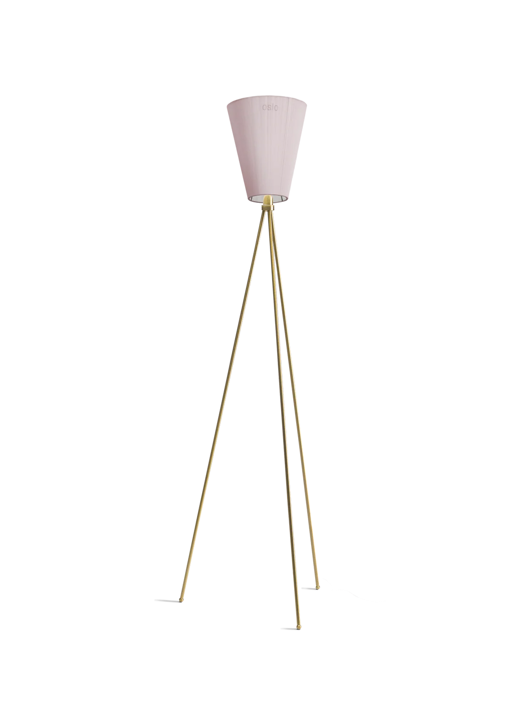 Oslo Wood gulvlampe Jubileums utgave - Muted Pink skjerm