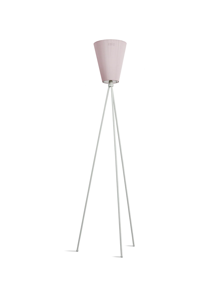 Oslo Wood gulvlampe Jubileums utgave - Muted Pink skjerm