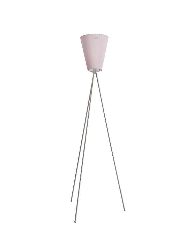 Oslo Wood gulvlampe Jubileums utgave - Muted Pink skjerm