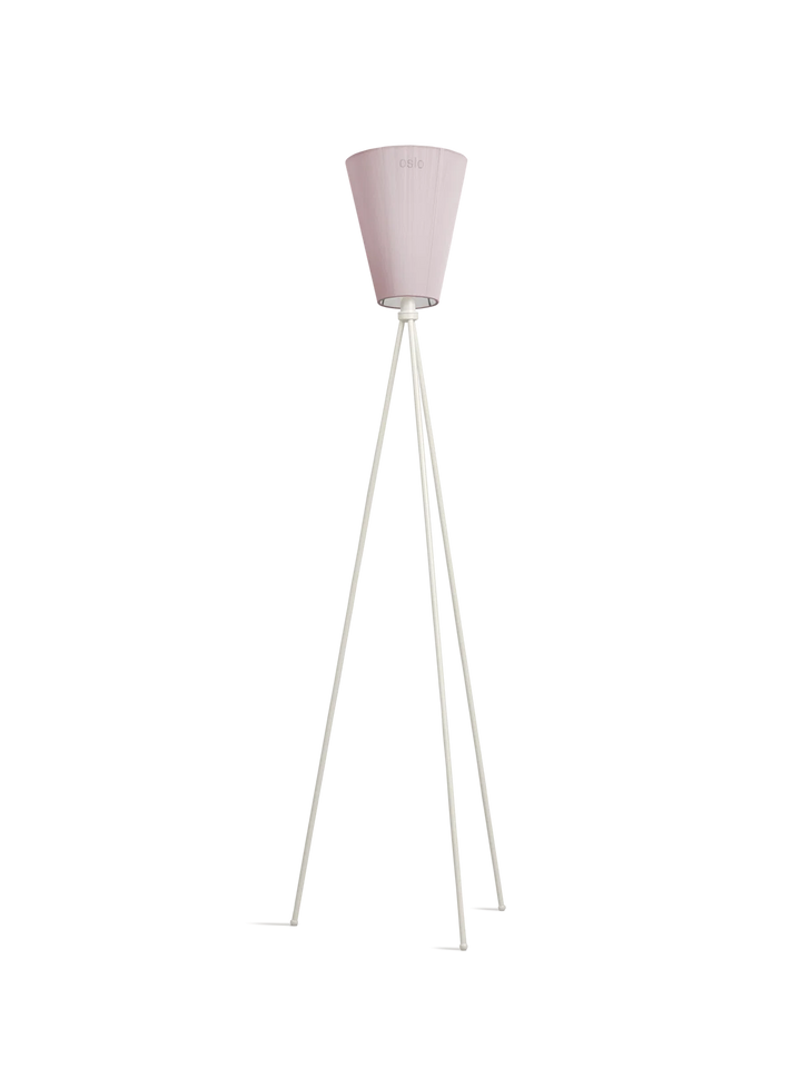 Oslo Wood gulvlampe Jubileums utgave - Muted Pink skjerm
