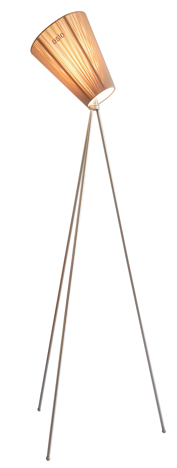 Oslo Wood gulvlampe stål med skjerm