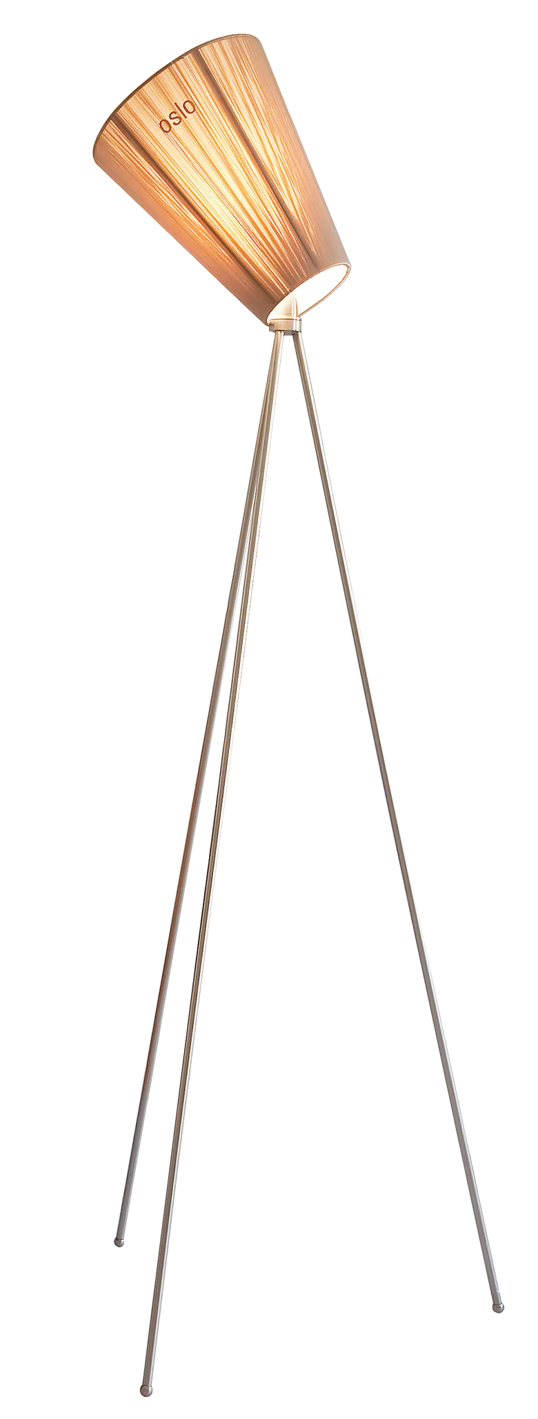 Oslo Wood gulvlampe stål med skjerm
