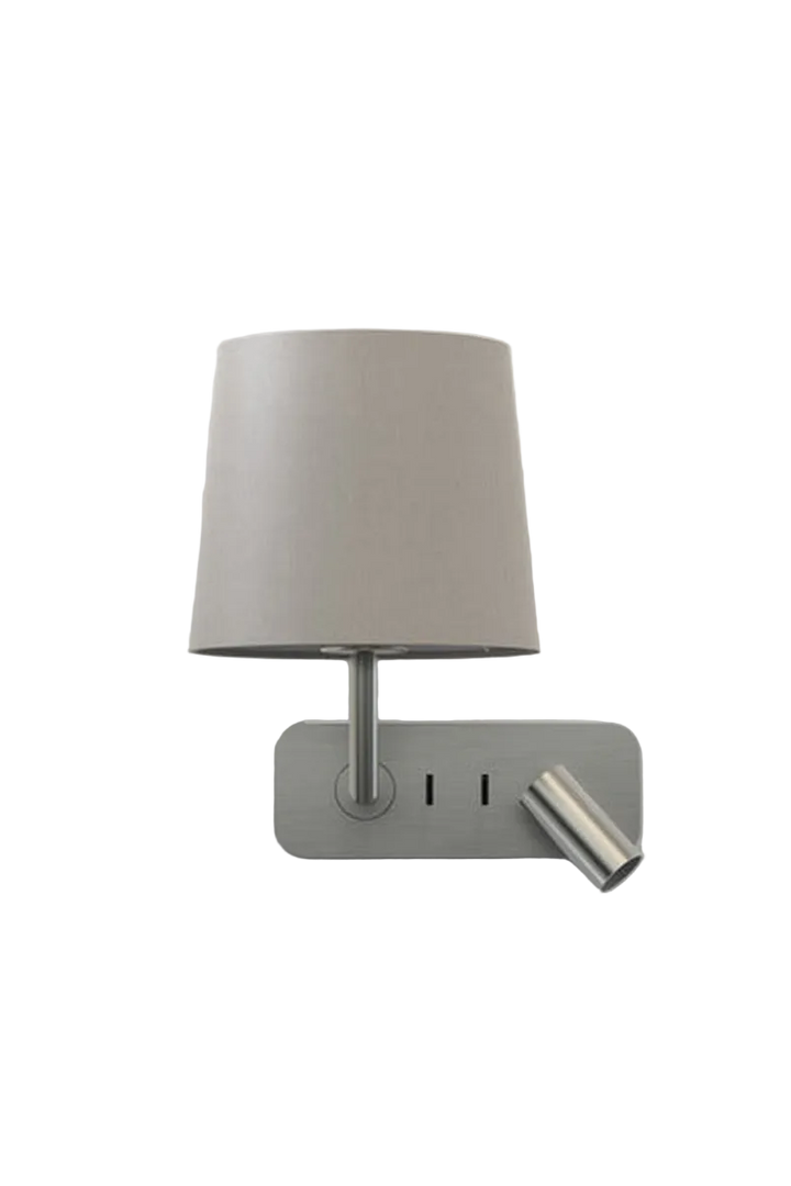 Side by Side vegglampe med skjerm
