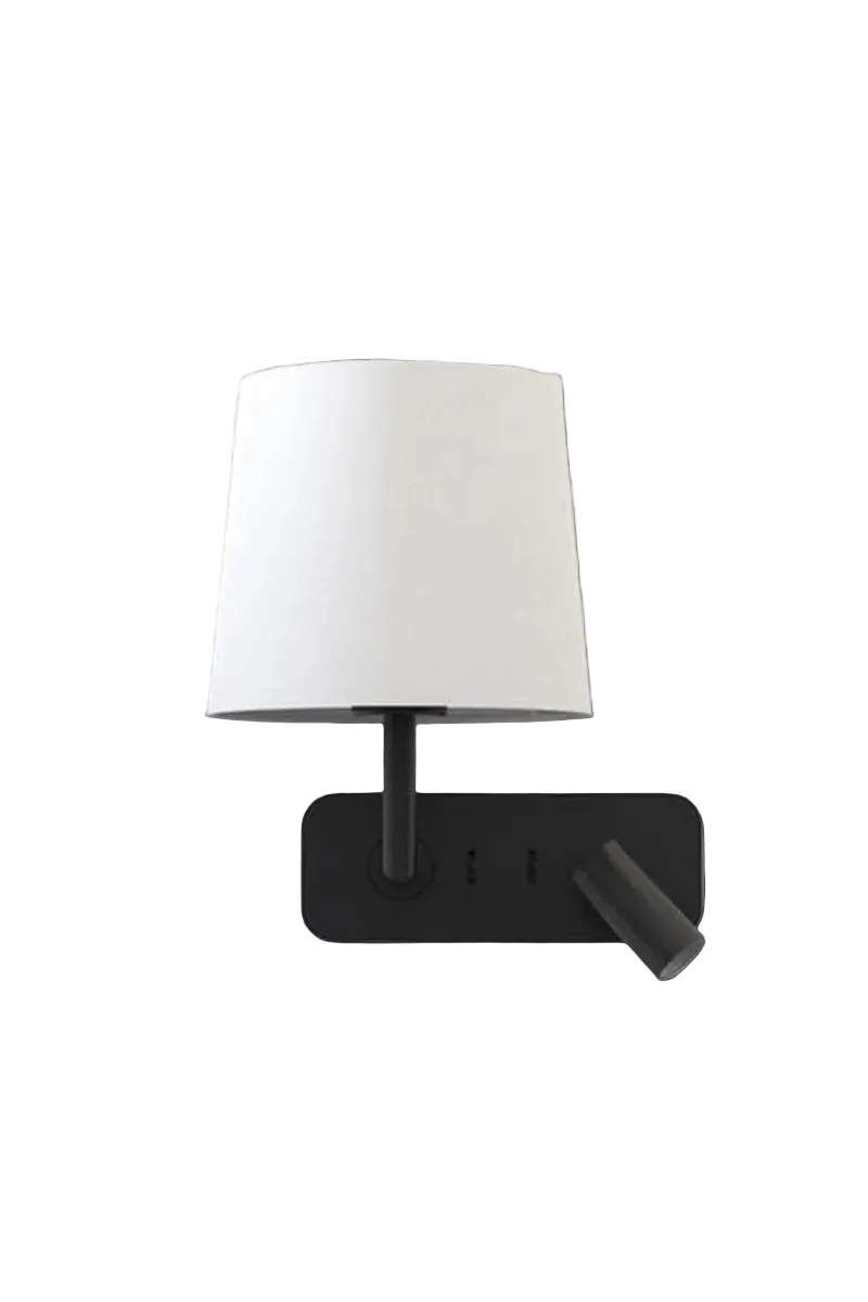 Side by Side vegglampe med skjerm