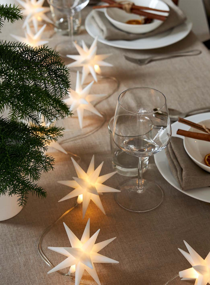 Lyslenke Desember batteri 8 stjerner | lyslenke