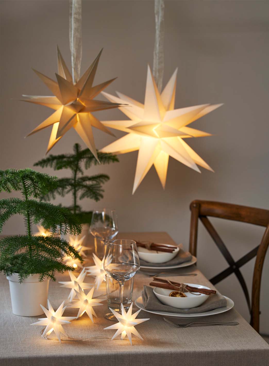 Lyslenke Desember batteri 8 stjerner | lyslenke