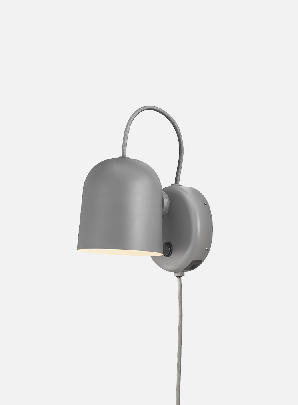 Angle vegglampe med USB