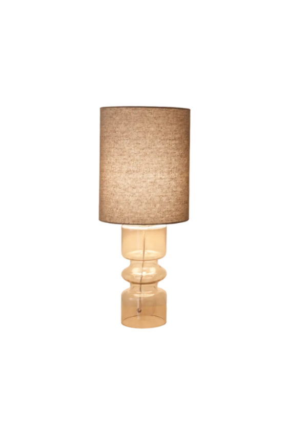 Aura bordlampe - cognacfarget glass