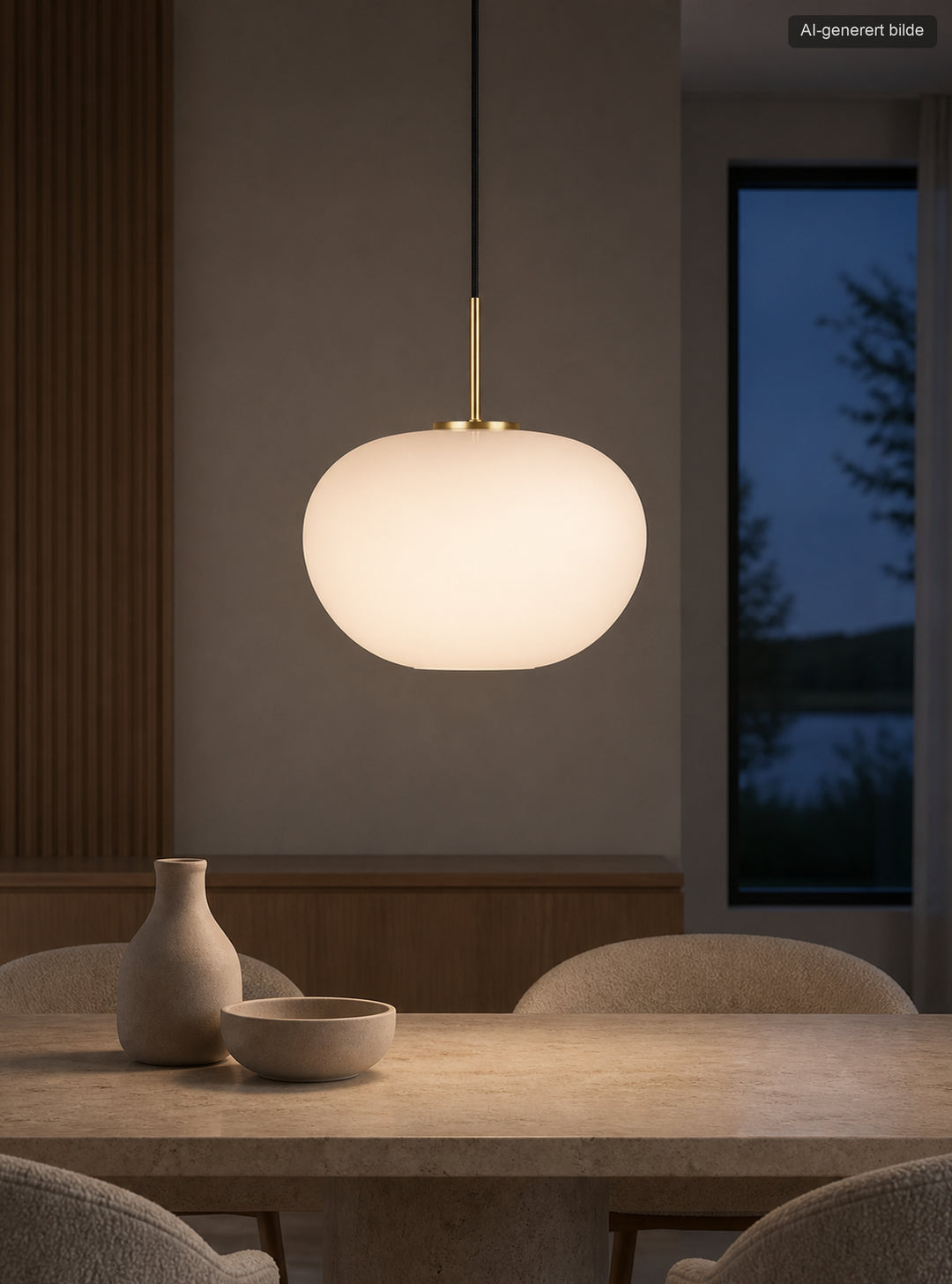 Aurelia pendel - large 3-lags opalt glass