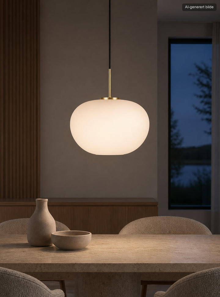 Aurelia pendel - large 3-lags opalt glass