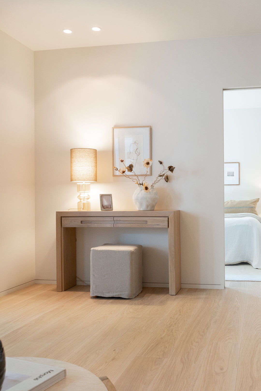 Aura bordlampe - cognacfarget glass