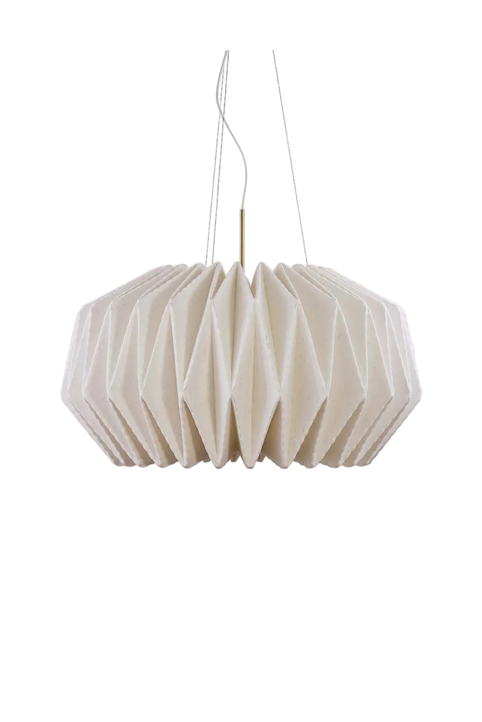 Softly pleated medium taklampe Ø94