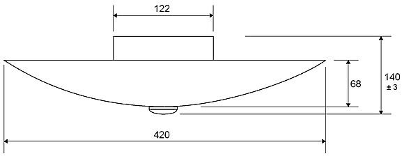 Cyklon taklampe 42 cm - Hvit