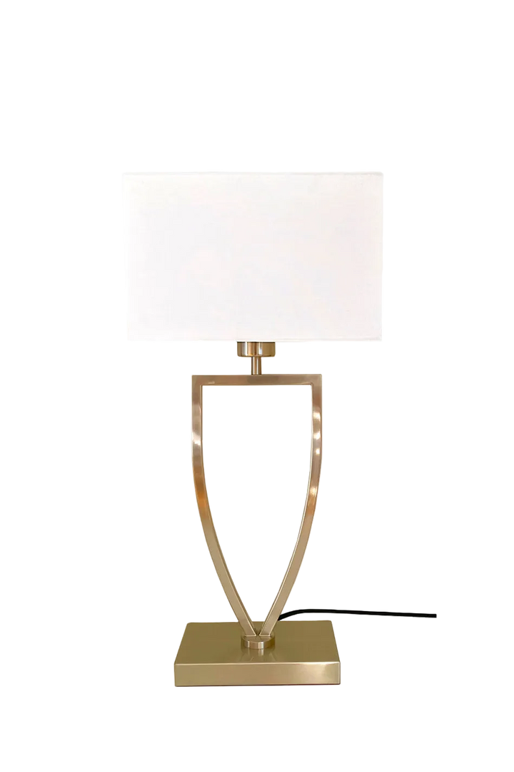 Aluna bordlampe m/hvit skjerm