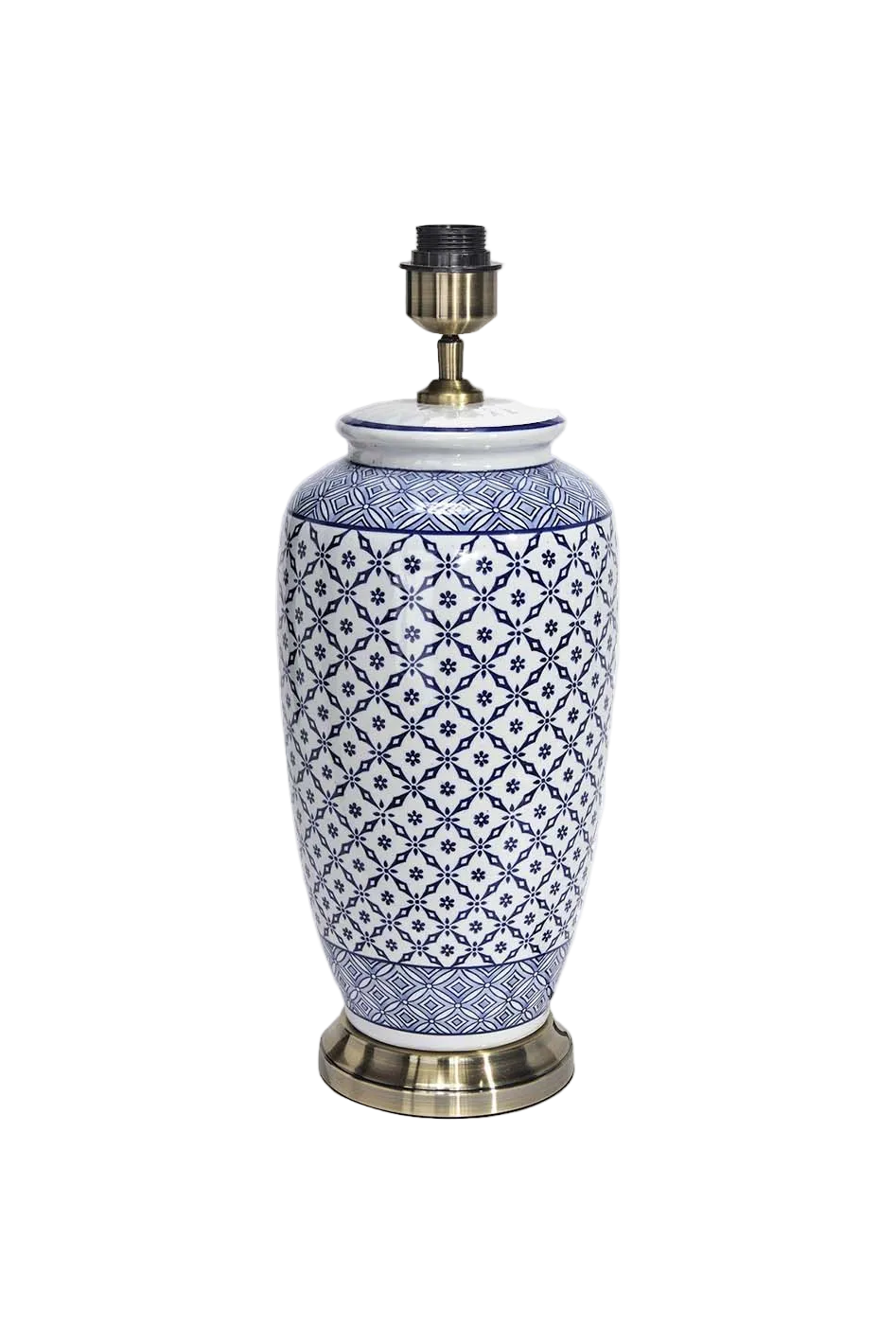 Li Jing bordlampe - h49 blå ruter