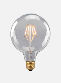 Globepære med rett filament - 400lm dimbar