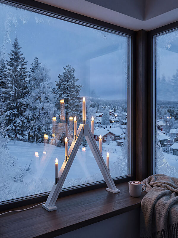 Halland adventstake 7-lys - sammenleggbar