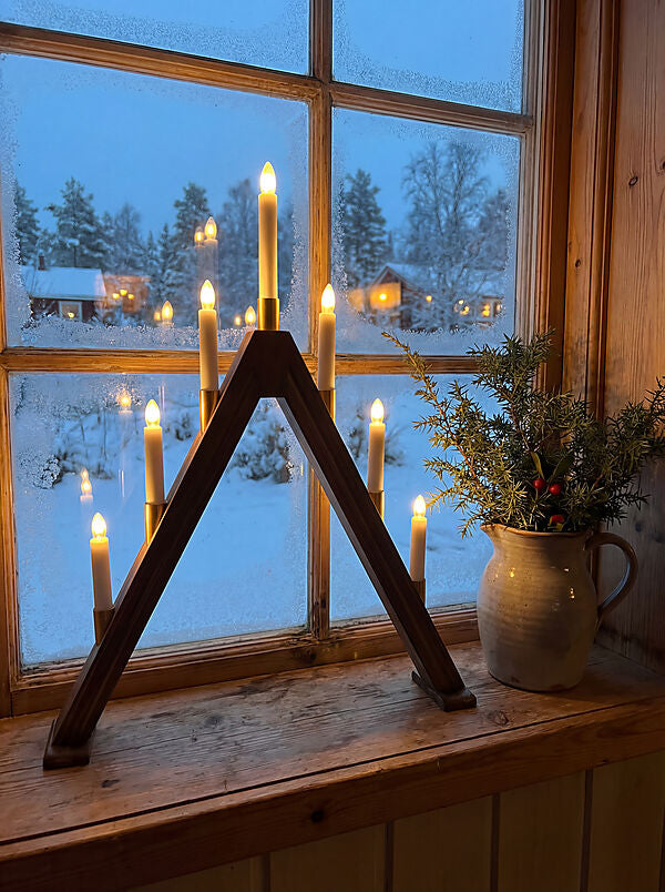 Halland adventstake 7-lys - sammenleggbar