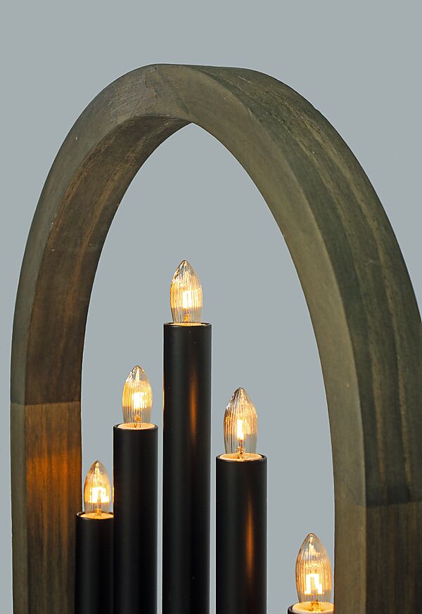 Oslo adventstake 5-lys med trebue
