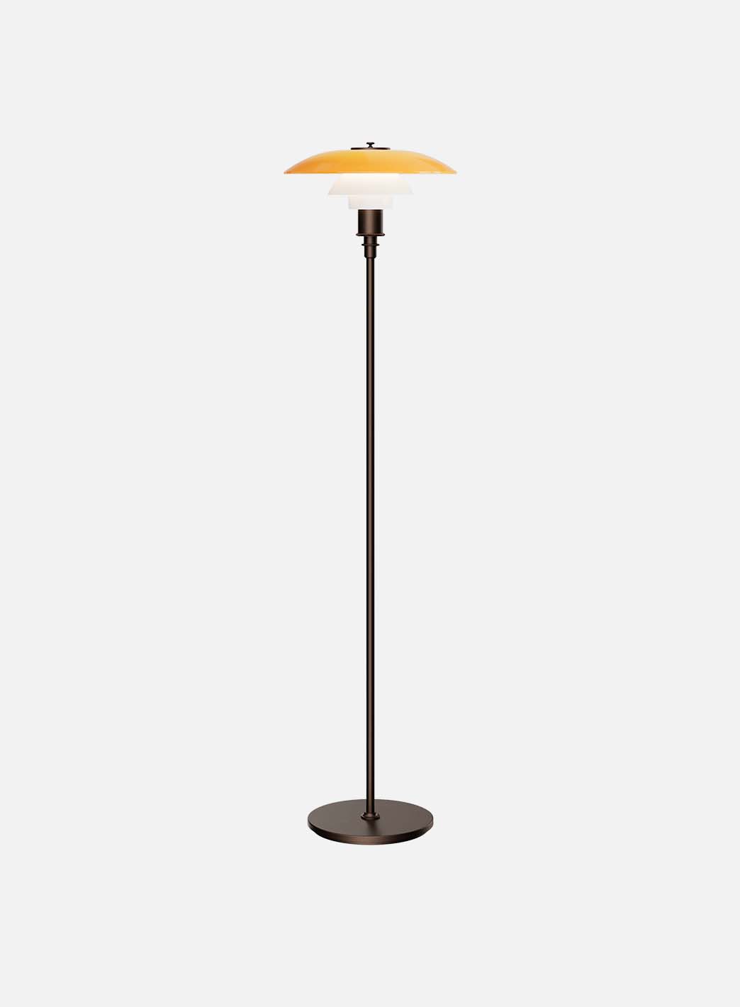 PH centenary gulvlampe, produktbilde lys på