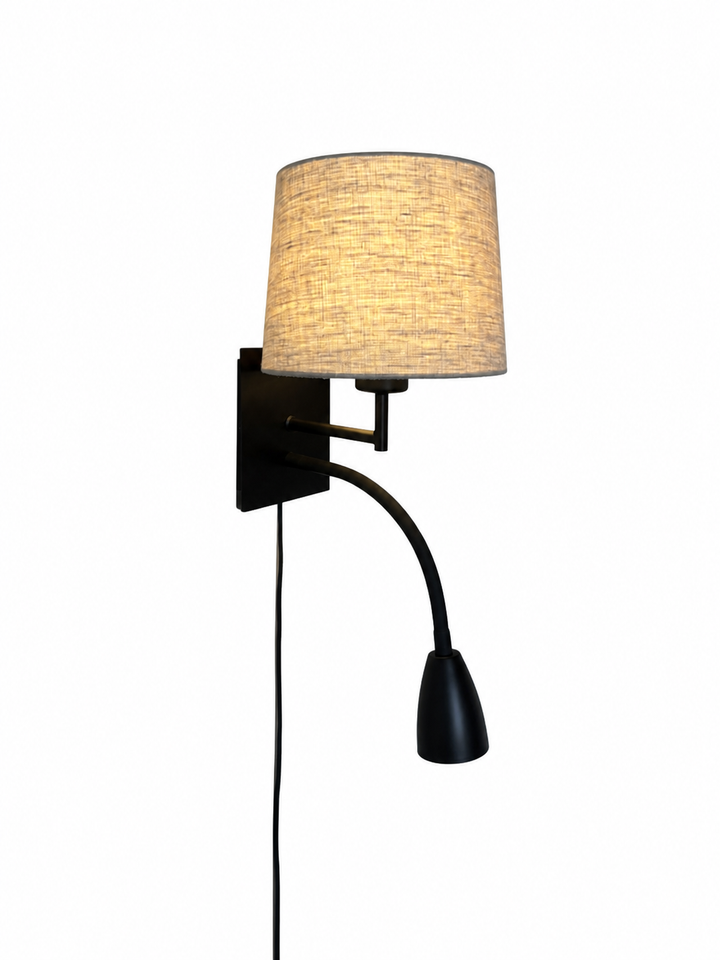 Saga vegglampe med lesearm