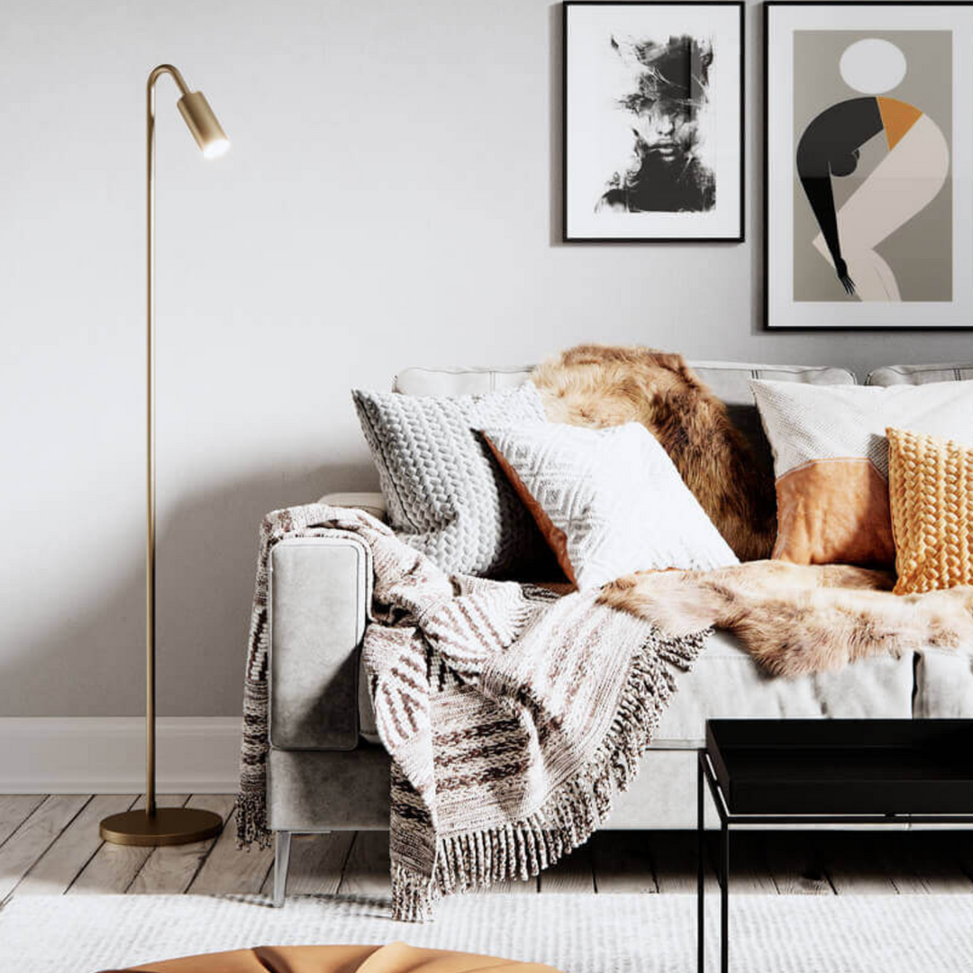 Curve gulvlampe