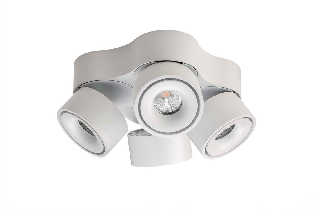 Easy W4100 takspot 4-lys - med hull for ledning - dimbar