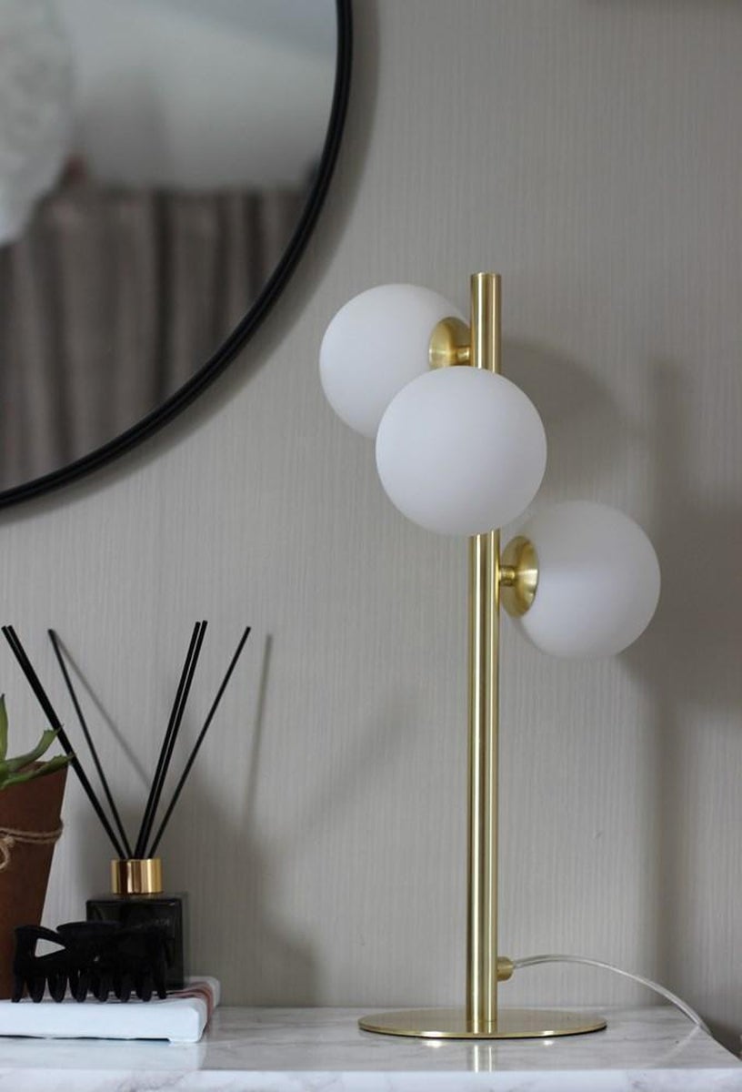 Molekyl bordlampe - 3 glasskuler - h46