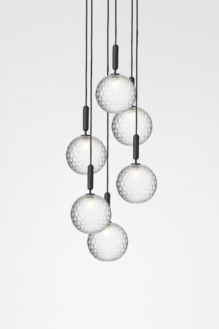 Miira 6 large taklampe - 6 lys klynge
