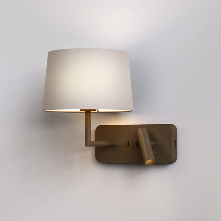 Side by Side Grande vegglampe m/USB