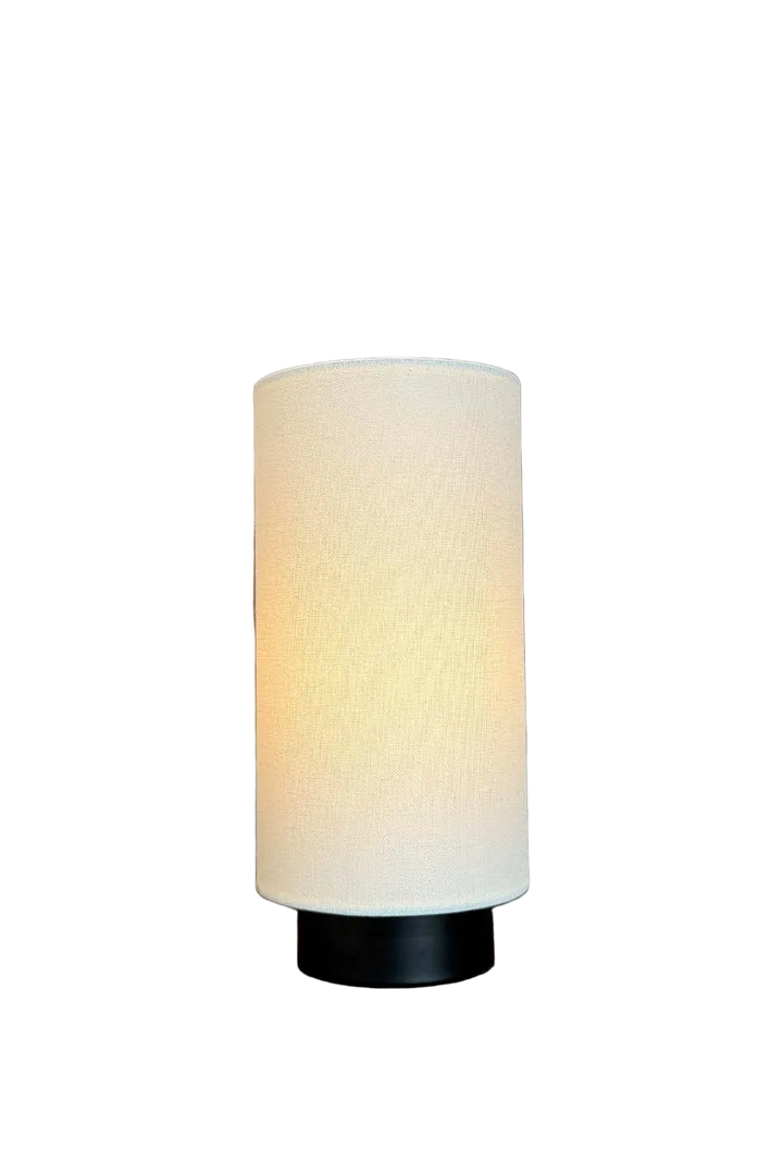 Iris bordlampe - hvit/sort