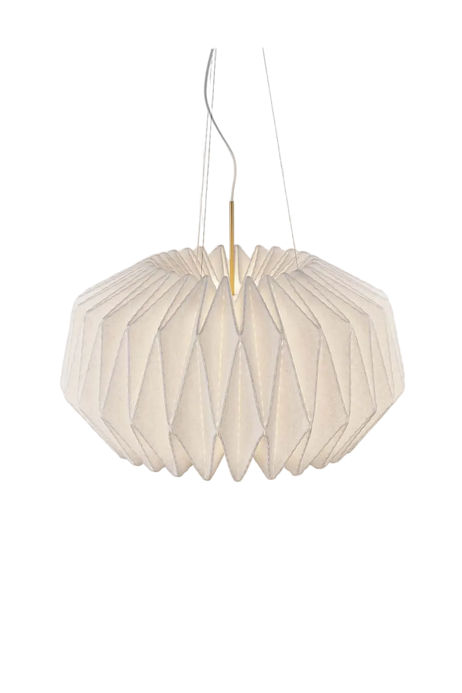 Softly pleated medium taklampe Ø94