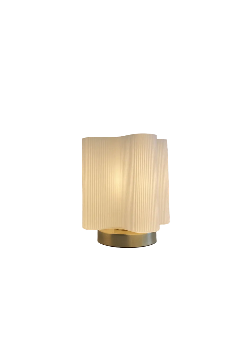 Wave bordlampe - opalt glass