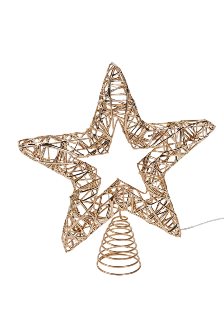 Toppstjerne Glitre m/lys - batteridrevet