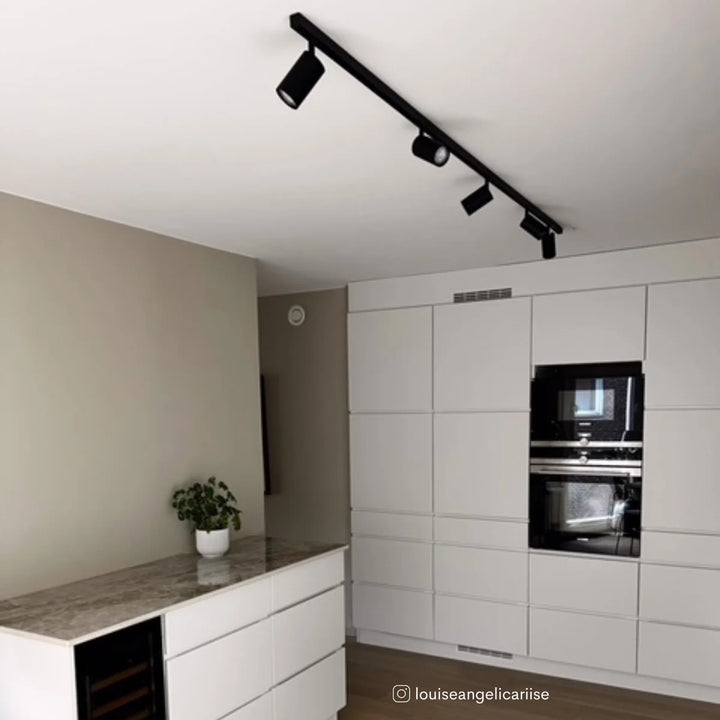 Designline Tube komplett pakke: 1,9 meter spotskinne m/5 spotter GU10